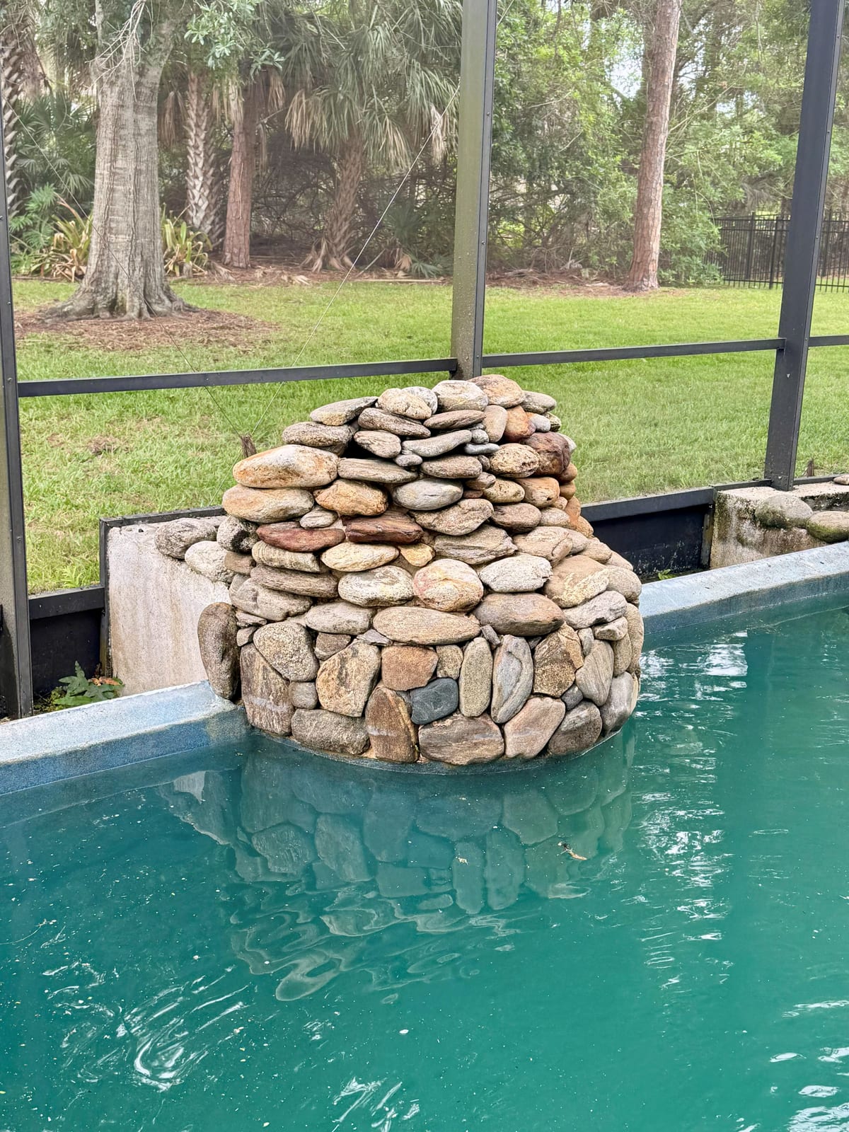 Pool Rock Feature Cleaning