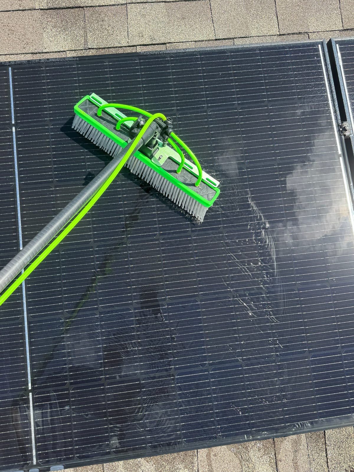 Solar Panel Brush Cleaning