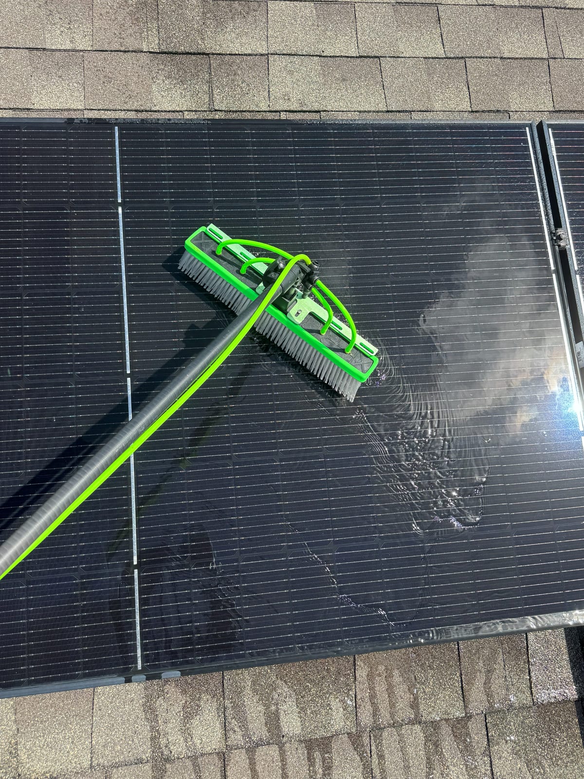 Water-Fed Solar Cleaning